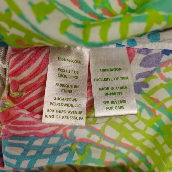 Lilly Pulitzer Jasmine Caftan Womens Xs/Small Roar of the Sea Cover Up - Picture 6 of 9